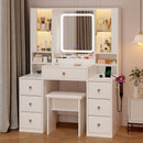 Advwin Dressing Table  w/ LED Mirror RGB Display