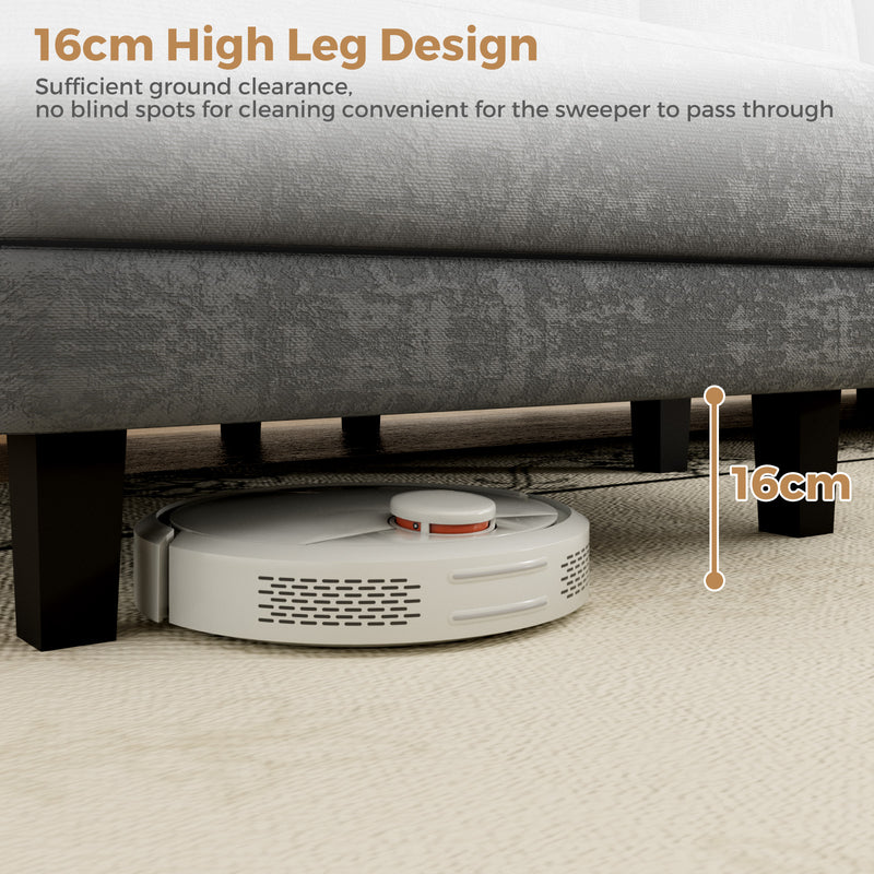 Advwin Sectiona Sofa 4-Seat Chenille Fabric 280cm (Pre-Order)