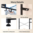 Advwin 3‑in‑1 Dresser with Hanging Rack LED Lights