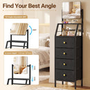 Advwin Vanity Desk with Mirror & 4 Drawers