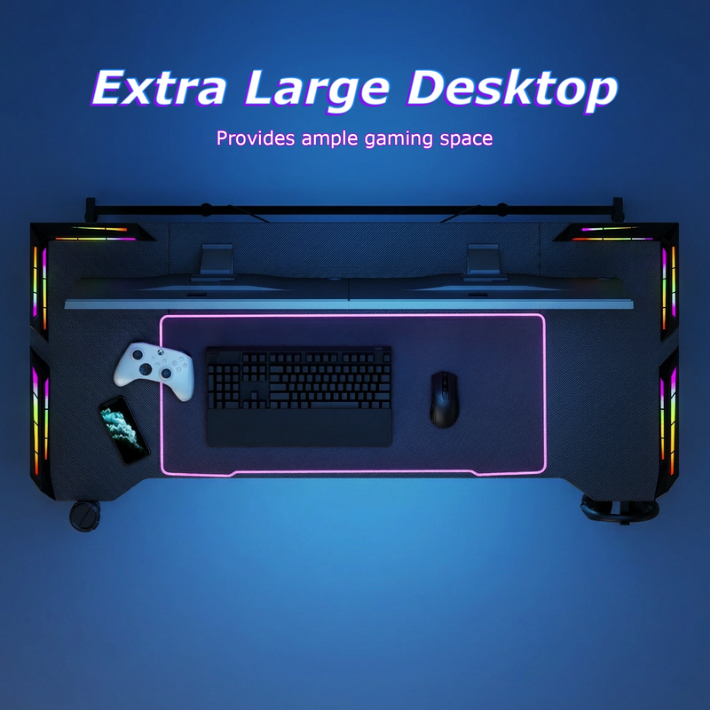 Advwin Computer Gaming Desk 140cm RGB LED