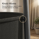 Advwin Round End Table w/ Charging Station & Fabric Basket