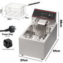 Advwin 8L Commercial Electric Deep Fryer w/Fryer Baskets
