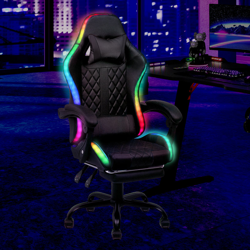 Advwin Gaming Chair 12 RGB LED Massage Chair Office Chair