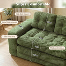 Advwin Folding Sofa Bed  Fold Out Corduroy Sleeper Couch