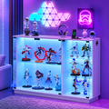 Advwin Glass Display Cabinet w/ 3-Color Sensor LED Light