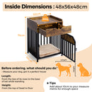 Advwin Small Dog Wooden Crate Furniture Drawer Pet Table