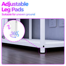 Advwin L Shaped Gaming Desk with LED Lights 148cm