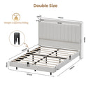 Advwin Velvet Floating Bed Frame with RGB LED