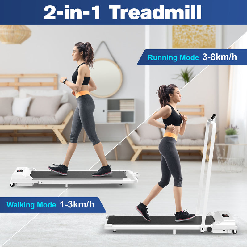 Advwin Walking Pad Treadmill Fitness Foldable White