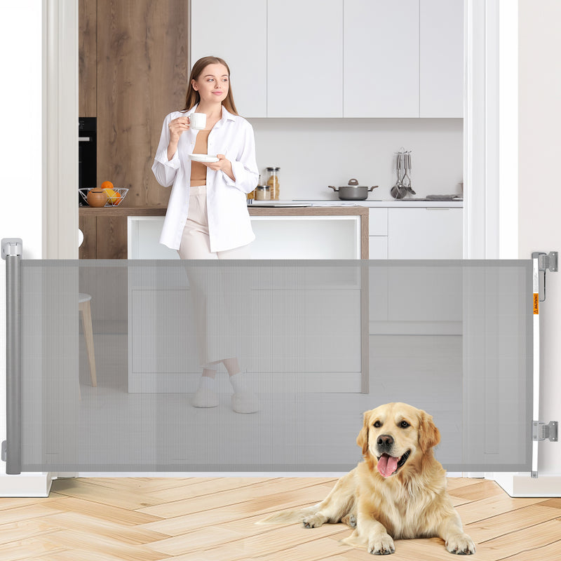 Advwin Retractable Dog Gates for Doorways 118'' Wide
