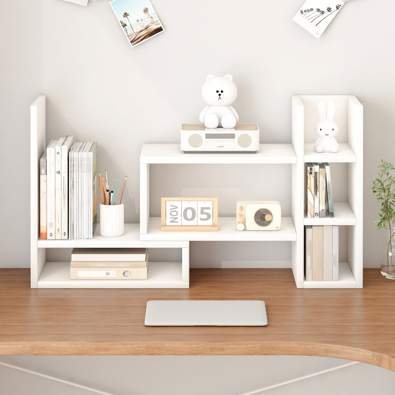 Advwin Adjustable Desktop Bookshelf Organizer