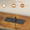 Advwin 120cm Gaming Desk with LED Lights & Drawers