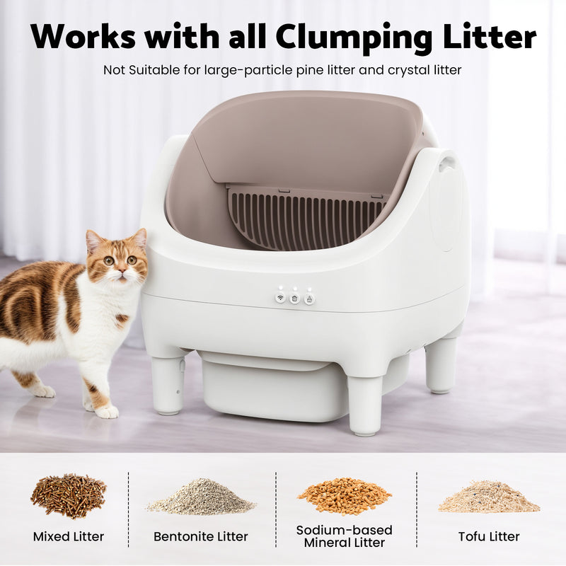 Advwin Open Top Automatic Self Cleaning Cat Litter Box
