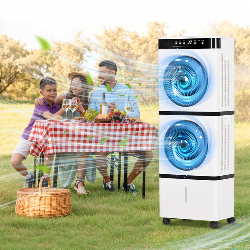 Advwin Evaporative Air Cooler Fan Dual-Turbine Airflow