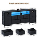Advwin 160cm TV Stand with 11 Drawers & LED Lights