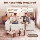 Advwin 162cm Loveseat Floor Sofa Corduroy Boneless Couch