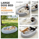 Advwin Human Dog Bed 174x120x24 cm with Storage Pocket