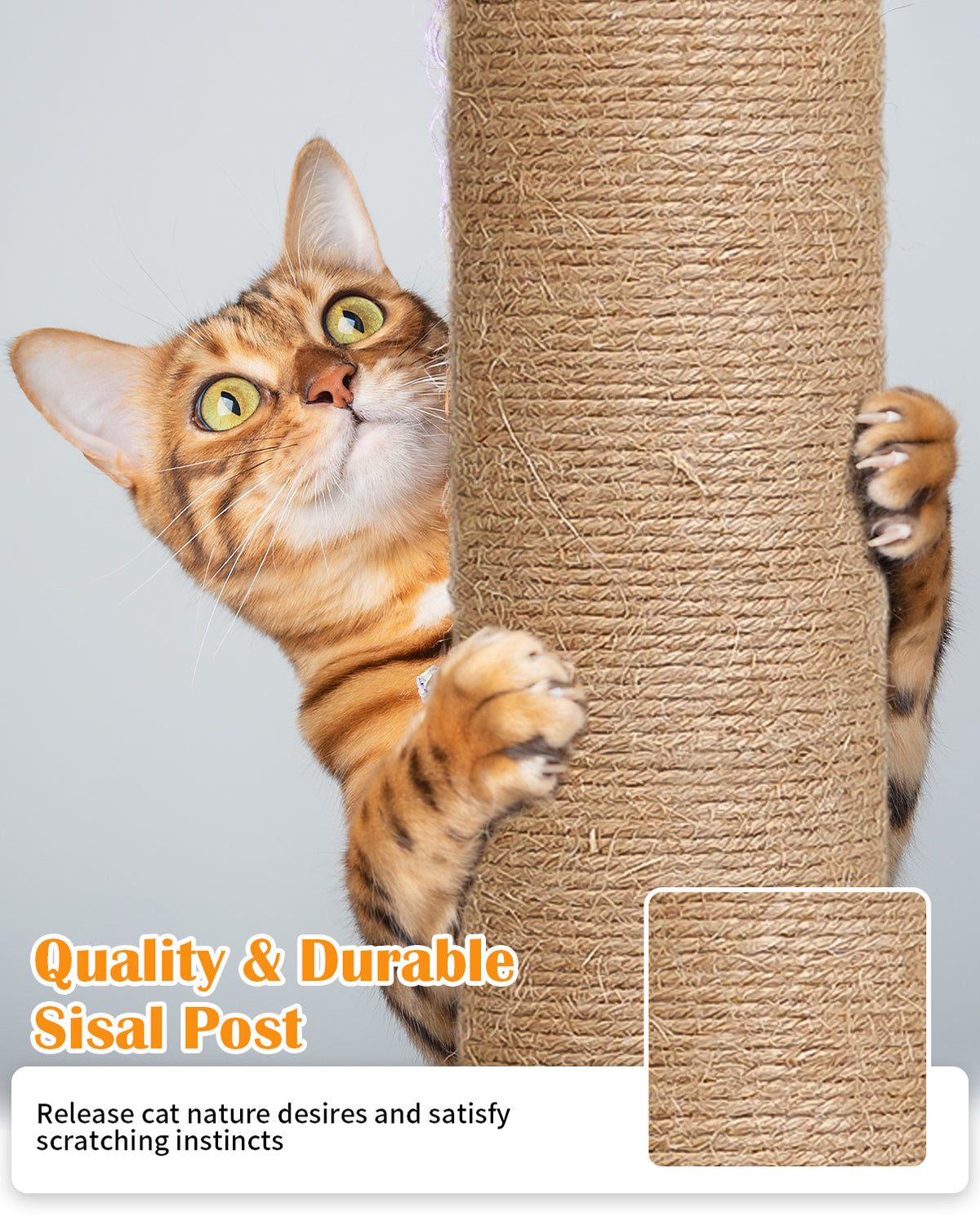 Advwin 138cm Cat Tree Scratching Post