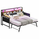 Advwin Single Daybed Metal Frame w/ Trundle Storage