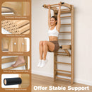 Advwin Wooden Swedish Ladder Wall Gym with Pull-Up Bar