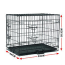 Advwin Dog Cage Crate Foldable Kennel 2 Doors