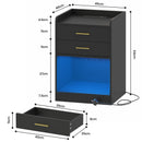 Advwin LED Bedside Table with Charging Station