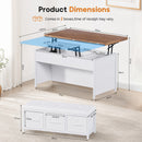 Advwin 95cm Lift Top Coffee Table with Storage Bench