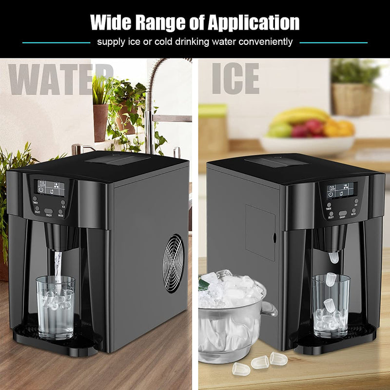 Advwin 2-in-1 Ice Maker with A Built-in Water Dispenser