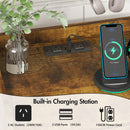 Advwin LED Bedside Table with Charging Station