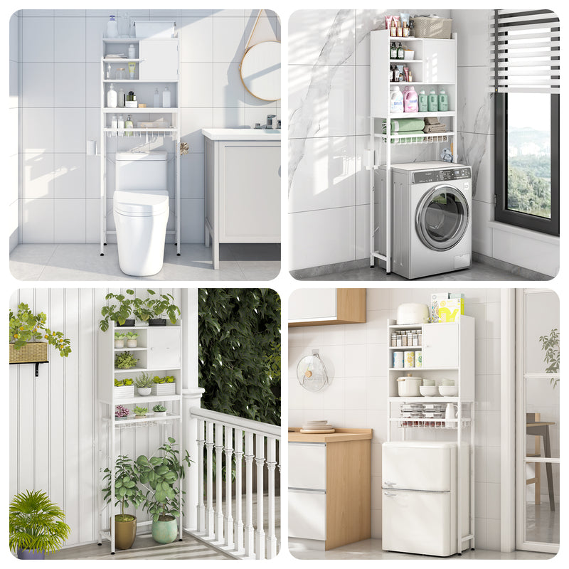 Advwin Over The Toilet Bathroom Storage Cabinet White