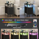 Advwin Bedside Table w/ AC Outlets and USB Ports