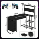 Advwin L Shaped Reversible Computer Desk with LED Lights