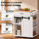 Advwin Kitchen Island Cart on Wheels with Power Outlet