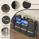 Advwin Chest of 7 Drawers Storage Cabinet with Open Shelf