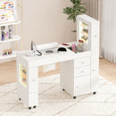 Advwin Manicure Table w/ Dust Collector LED Light