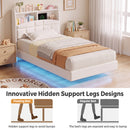 Advwin King Single Velvet Floating Bed Frame