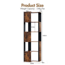 Advwin 5-Tier Corner Bookshelf 160cm