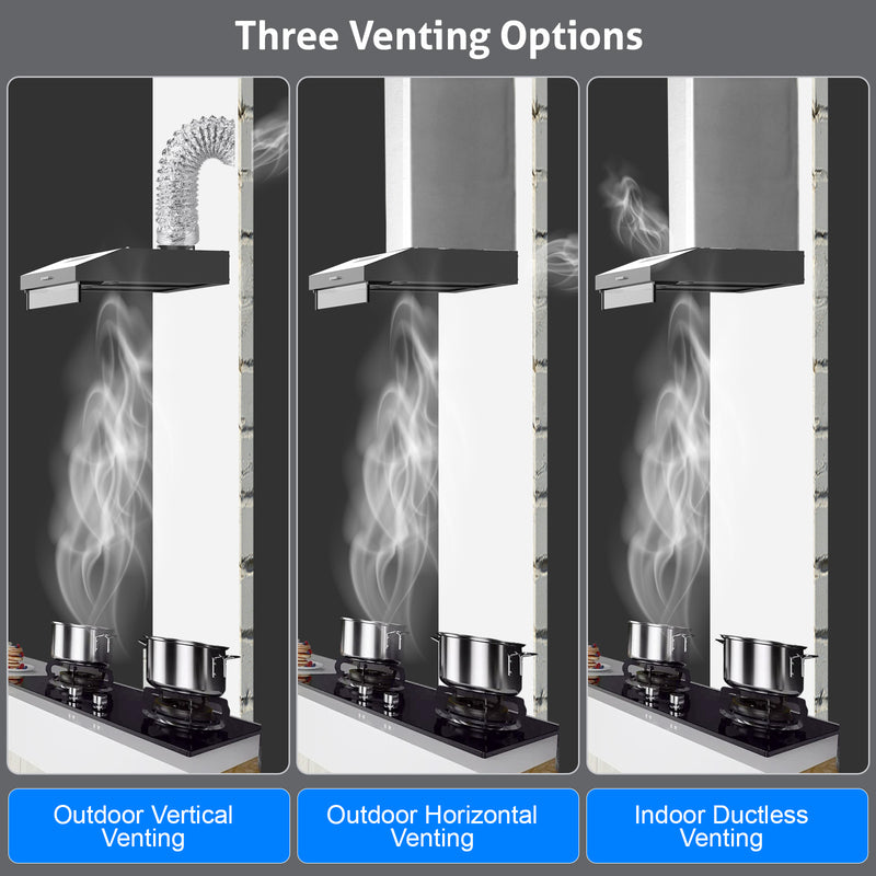 Advwin 60cm Range Hood Compact Wall Mount Design