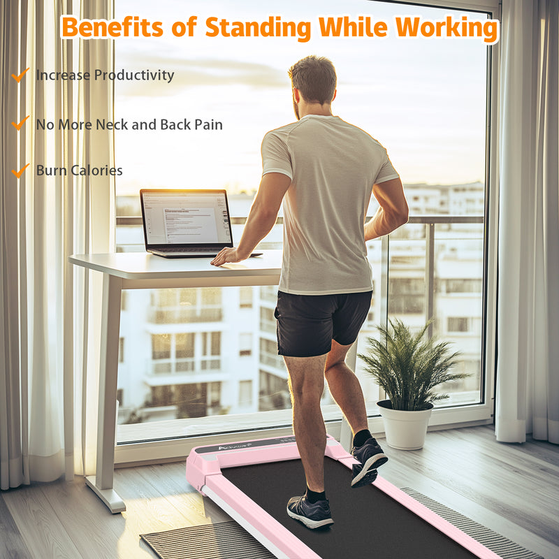 Advwin Walking Pad Under Desk Treadmill for Home Pink(Pre_Order)
