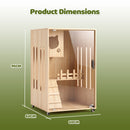 Advwin Large Wooden Cat Enclosure with Wheels & Glass Doors