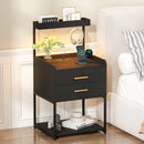 Advwin Bedside Table with Charging Station LED Lights (Pre-Order)