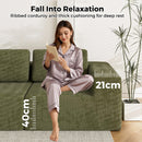 Advwin 340cm 4 Seater Sofa Convertible L Shaped Sofa Green (Pre-Order)