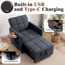 Advwin 3 in 1 Convertible Sofa Bed Linen Sleeper Chair (Pre-Order)