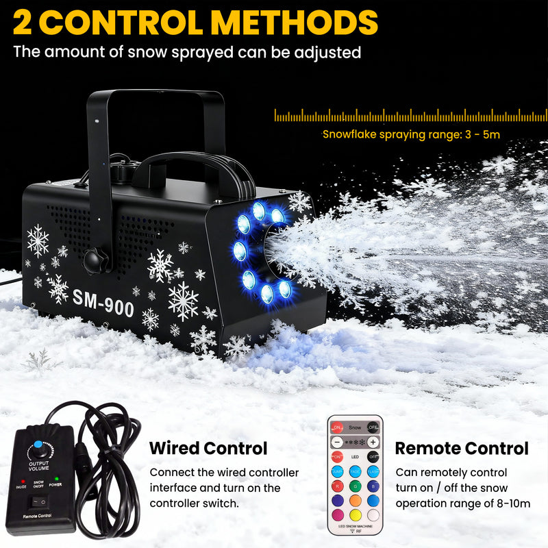 Advwin 900W Snow Machine with RGB Lights