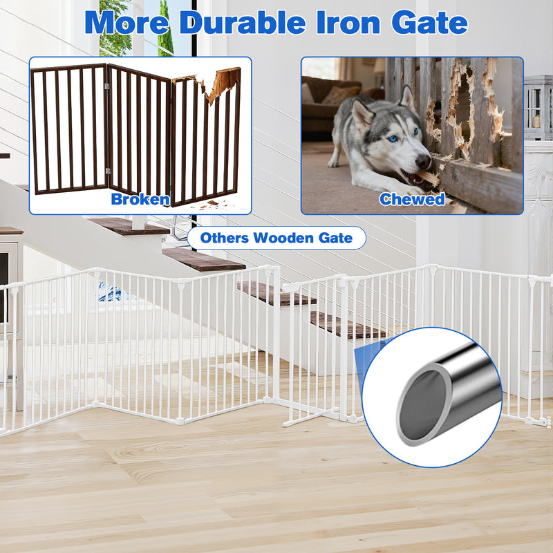 Advwin Adjustable Pet Safety Gate & Play Yard 380cm
