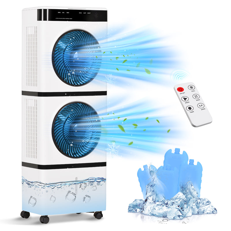 Advwin Evaporative Air Cooler Fan Dual-Turbine Airflow