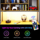 Advwin L Shaped Gaming Desk with LED Lights 148cm