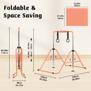 Advwin Kids Gymnastics Bar with Swing & Mat & Rings