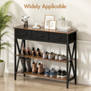 Advwin Narrow Console Table with Drawers